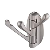 KES Gancho Pared Ganchos Baño Perchero de Pared Soporte 3 Brazos Metal Perchas Pared Montaje Niquel Cepillado- A5060-2
